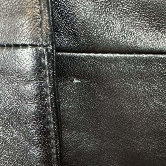 Wilsons Leather Pelle Studio Size Medium Jacket Black 4 Button Thinsulate Liner - Picture 4 of 12